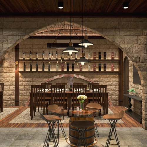 Dự án thiết kế thi công nội thất hầm rượu